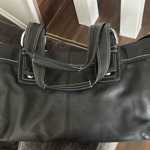 COACH Leather Bag Designer 90’s Soho Purse Soft Leather Thick Stitching Retro